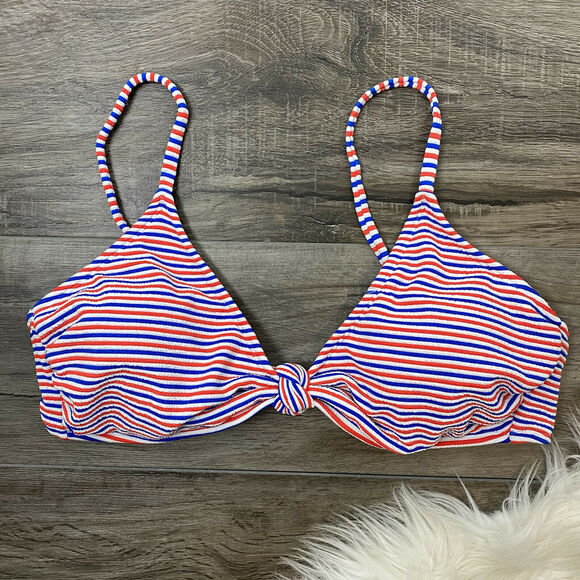 Xhilaration Bikini Top XL Red White Blue NEW NWT - Picture 2 of 9